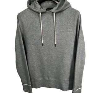 Banana Republic Gray Waffle Knit Hoodie Size Small Long Sleeve Drawstring Casual